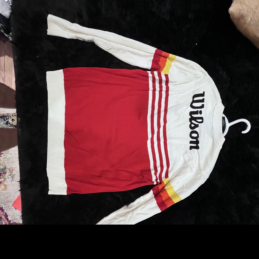 Wilson Red and White Striped Sweater